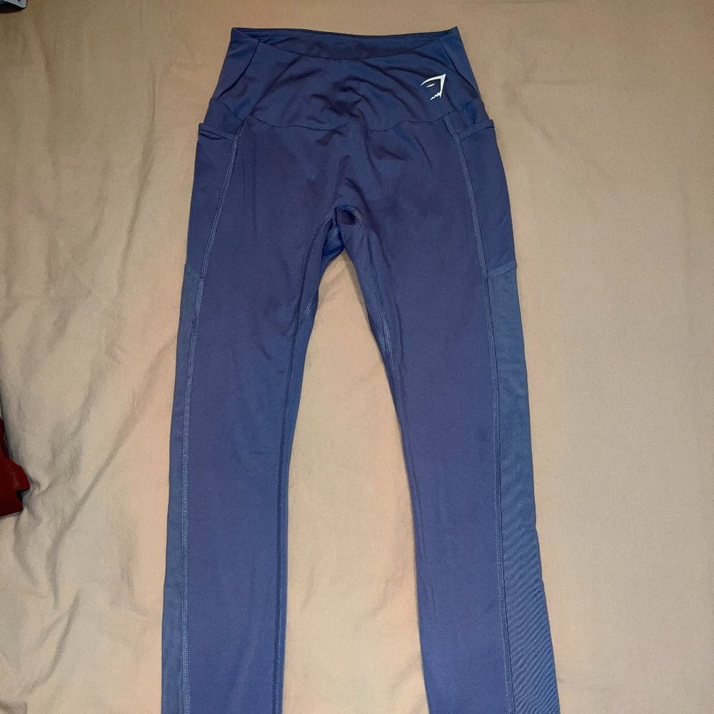 Gymshark Training Mesh Leggings - Light Blue - Small